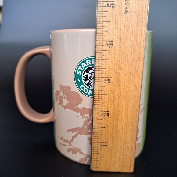 Starbucks Coffee Mug Manolo Africa Brown Green 18 oz 2006 On A Faraway Hillside - Picture 9 of 9